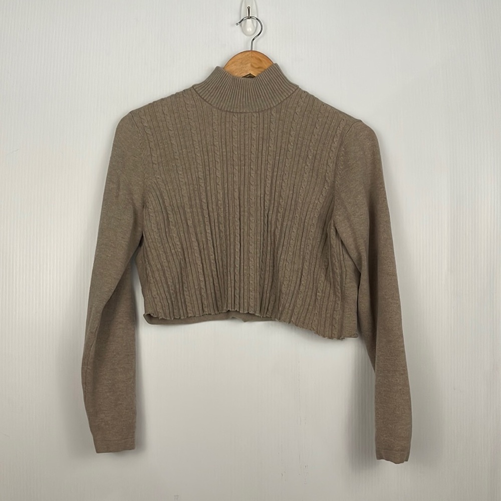 Vintage Beige Turtleneck Sweater